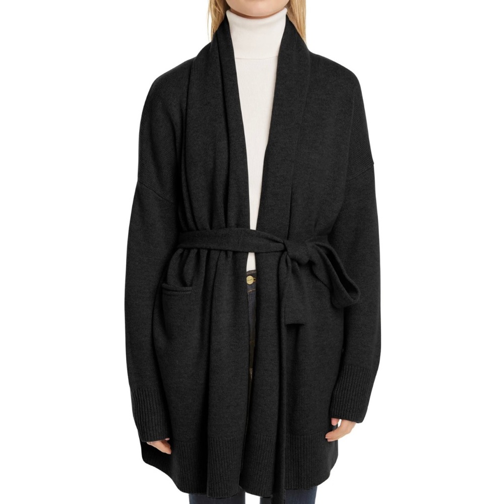 CO Essentials Wool & Cashmere Long Belted Cardigan